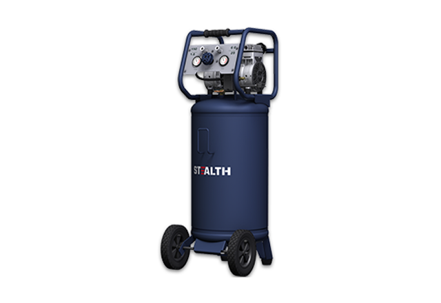  Stealth 2 Gallon Ultra Quiet Air Compressor, 3/4 HP Oil-Free  Peak 125 PSI 60 Decibel Air Compressor,2.8 CFM @ 40 PSI 1.8 CFM @ 90 PSI  Silent Portable Long Life Electric